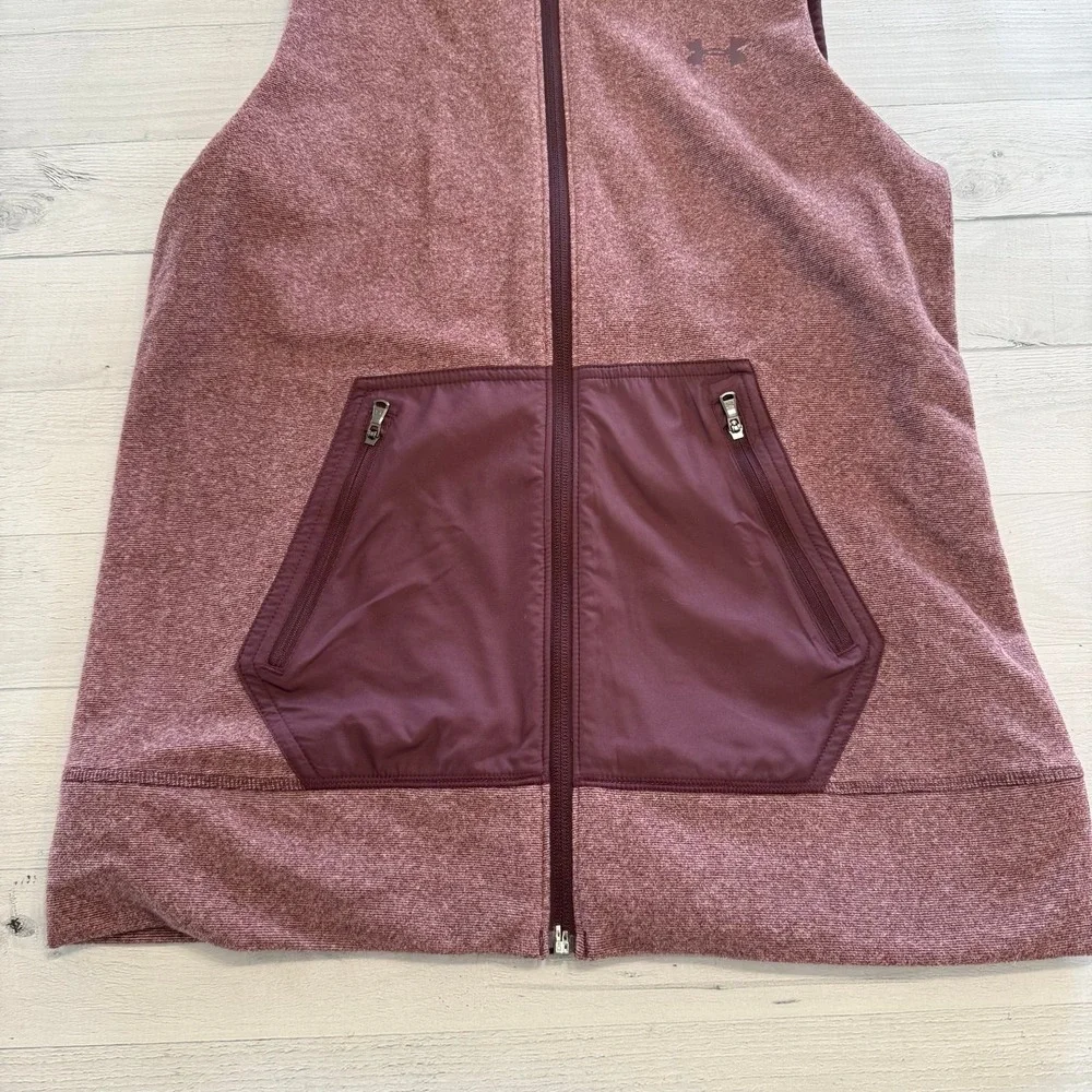 Under armour Cold Gear Women's Full Zip Maroon Athletic Vest‎ Size small